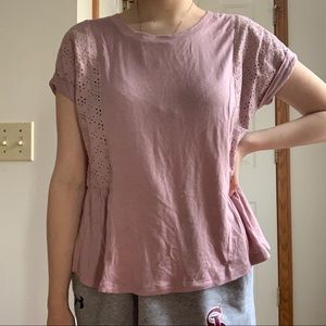 Pink Rose Purple Top